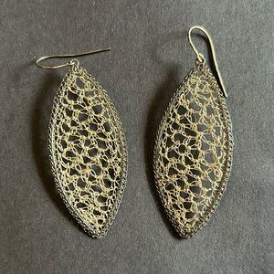 Antique mesh Silver Earrings